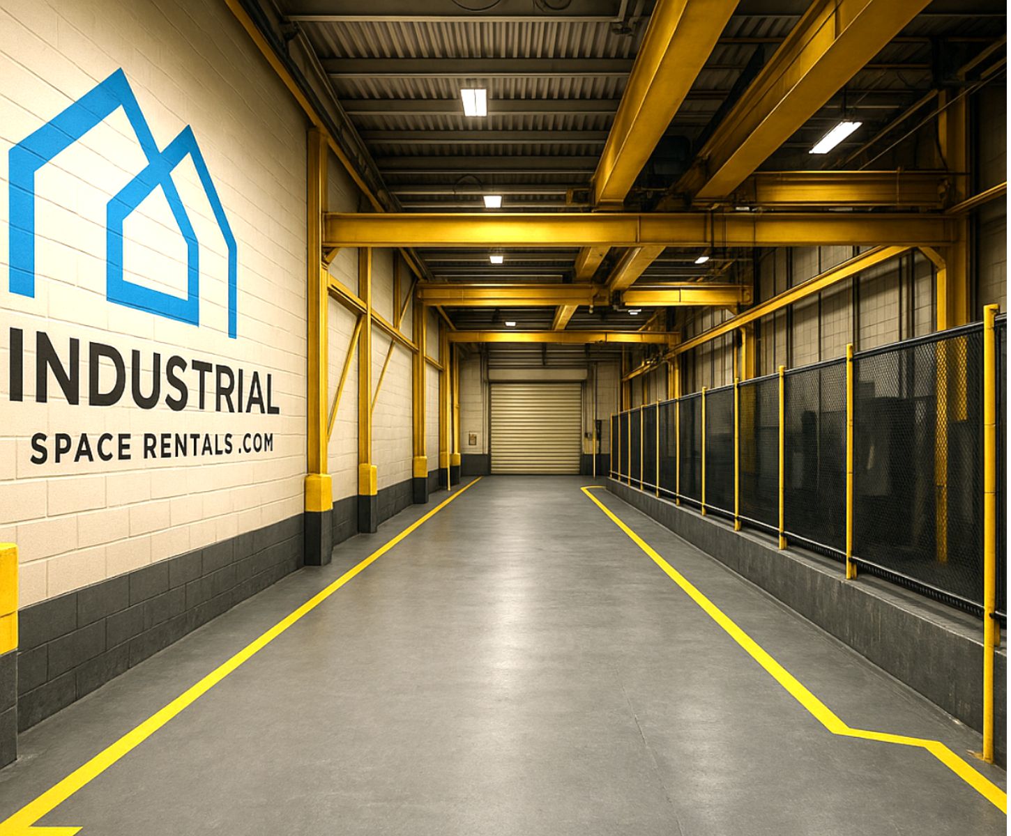 Secure industrial storage warehouse aisle in Cambridge