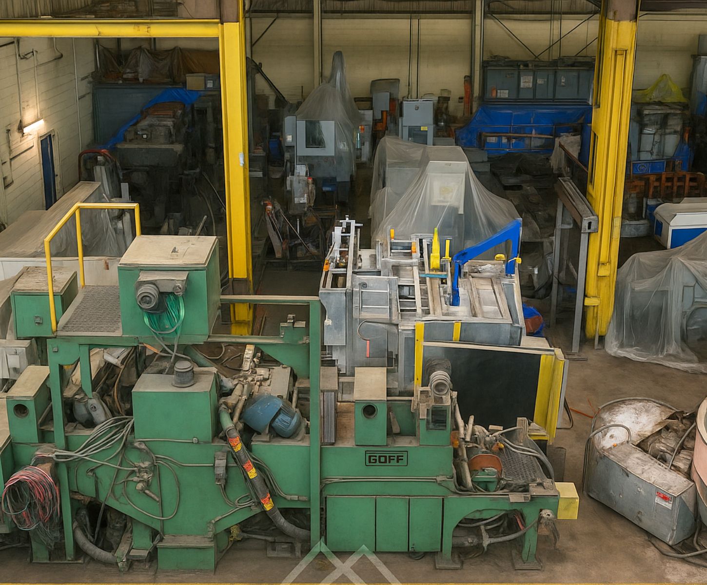Industrial equipment and machinery in a Cambridge storage facility